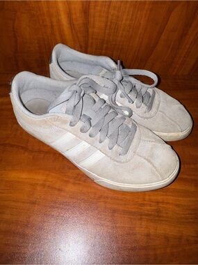 adidas womens Suede Low-Top Sneakers in Light Gray